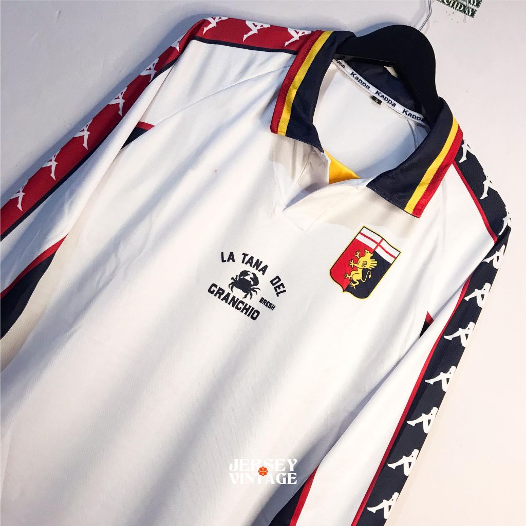 Jersey Retro G3-n0-4 1999 Away Putih Lengan Panjang