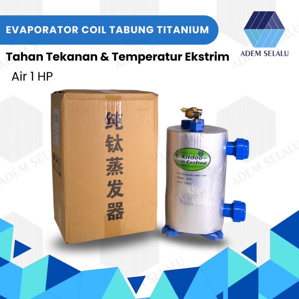 Evaporator Coil Titanium Air 1 HP | Tabung Mesin Pendingin Air Chiller Kolam Aquarium