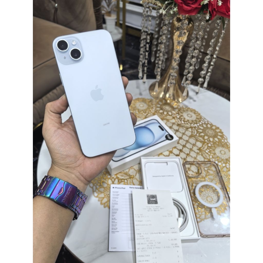 iPhone 15 Plus 128gb BH 100% siklus CC 66x iBox PA/A Like New Fullset