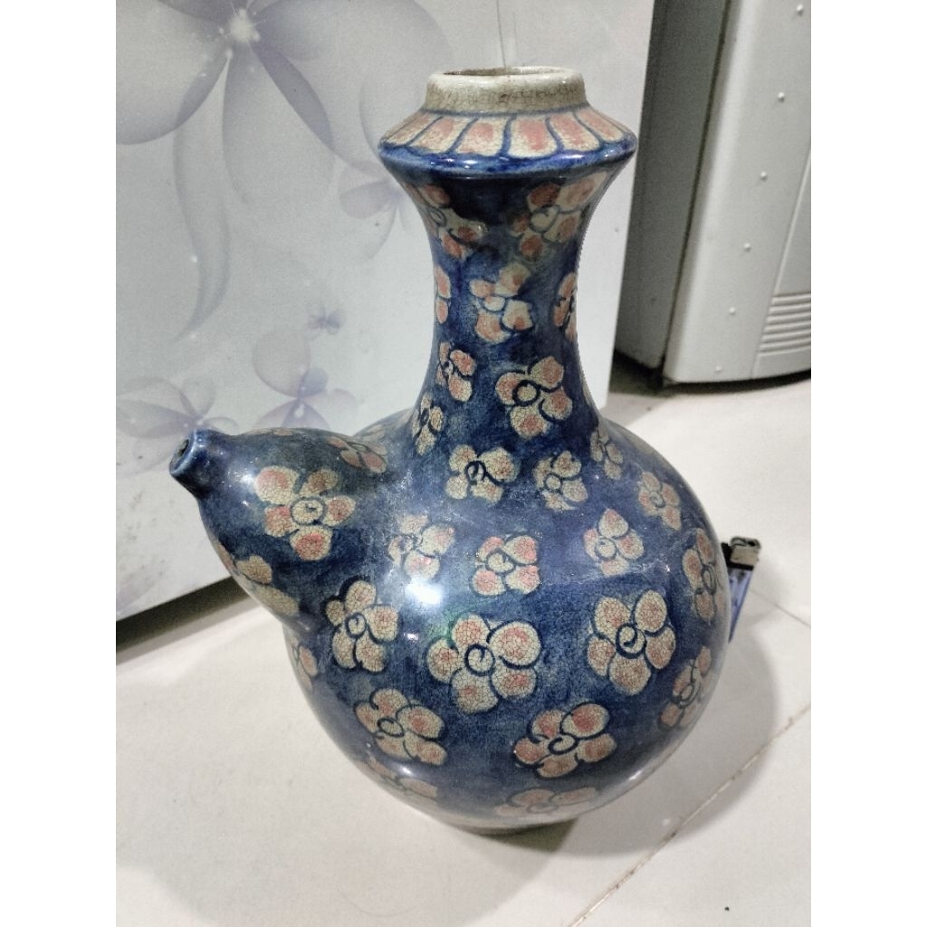 Teko antik china keramik bunga kembang tinggi35cm