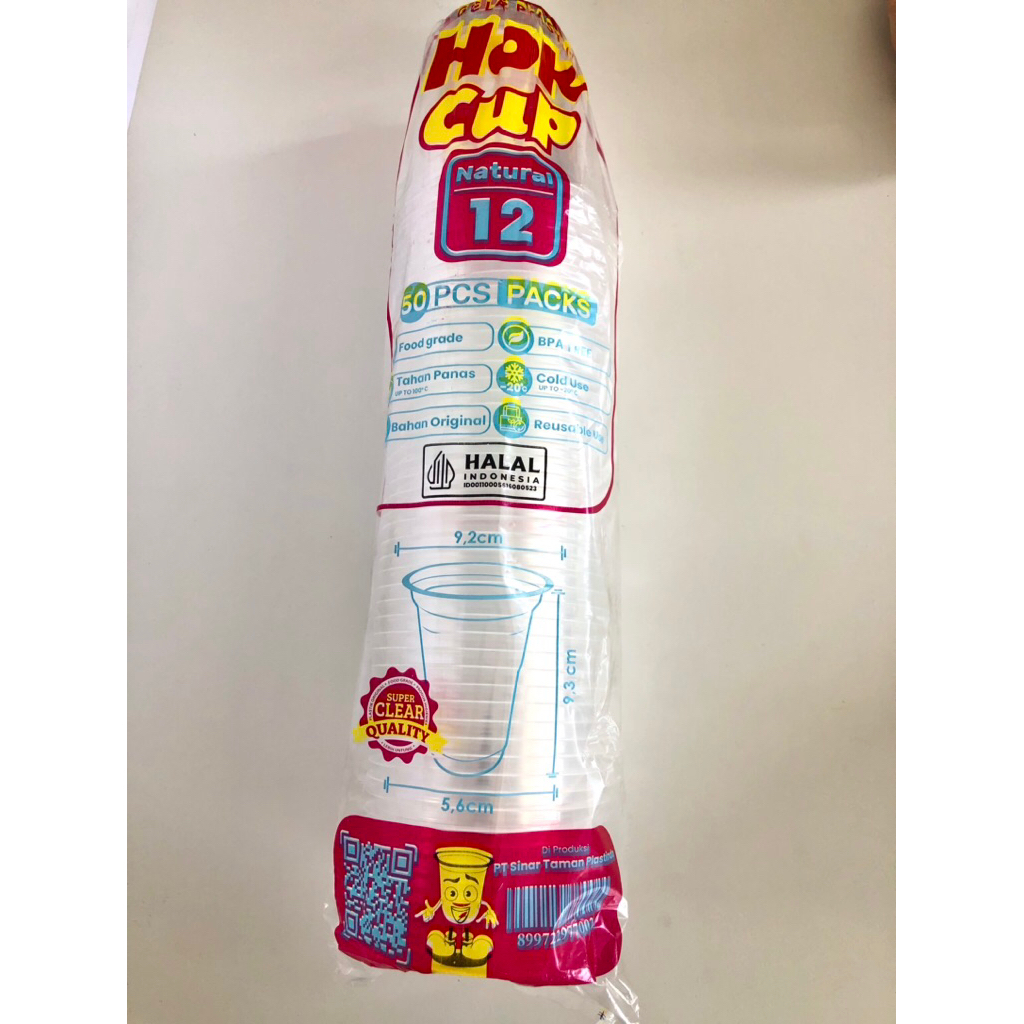 Cup gelas 10oz 12oz 14oz 16oz dan tutup cup