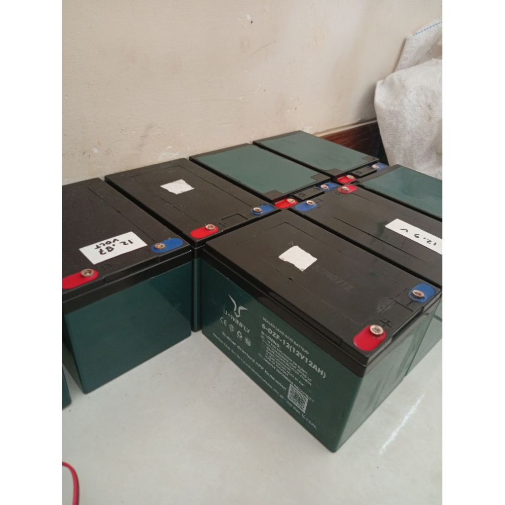 Obral Aki Bekas Sepeda listrik 12v 12ah Buat Emergency/Penerangan,Starter Motor Strum Masih Besar