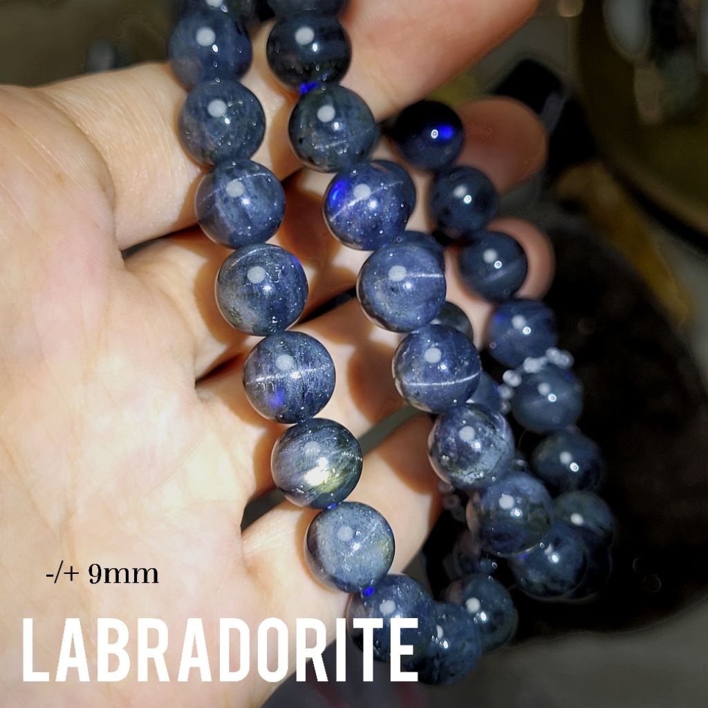LABRADORITE Bracelet Crystal Natural Batu Alam Kristal Gelang Black Purple Cat Eyes AMARE