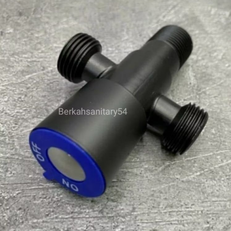 Stop Kran Hitam Stainless Sus Steel/Stop Kran Closet/Wastafel/Shower/Bak Cuci Piring