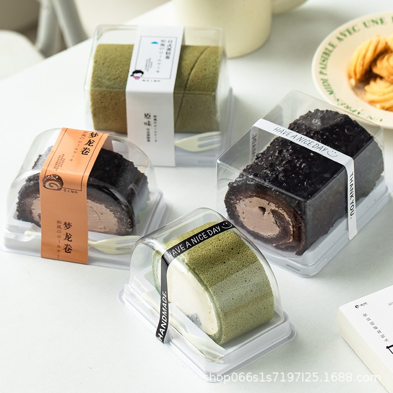 [TRAY MIKA ROLL+GARPU SET] Mika Slice Kue Tart, Mika Bolu Roll, Mika Set Roll, Korean Dessert Mika, 