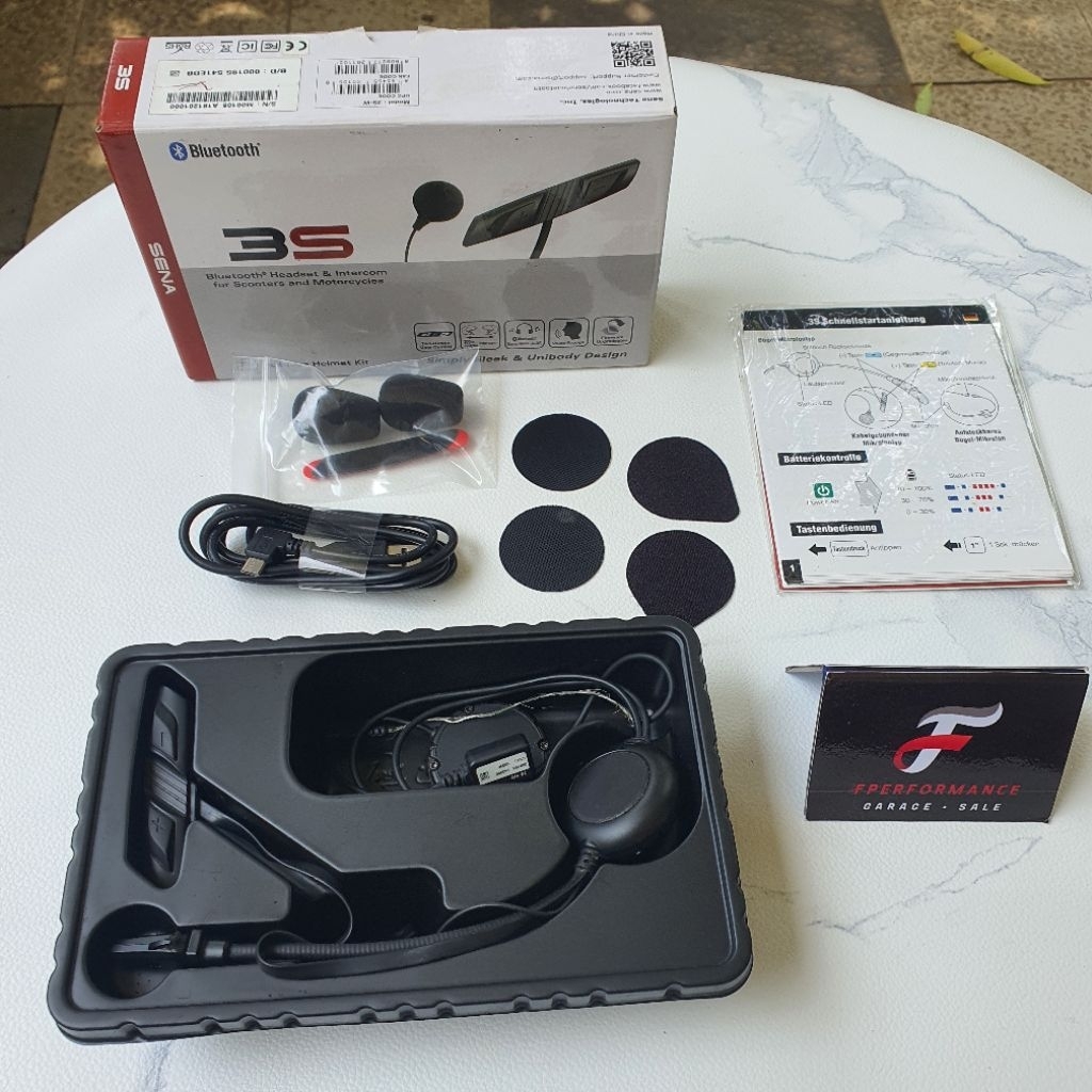 SENA 3S bluetooth intercom helm komunikator helm half face modular full face normal lengkap baterai 