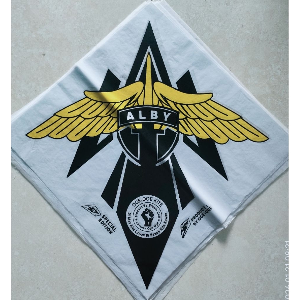 kertas layang layang sablon 2 warna