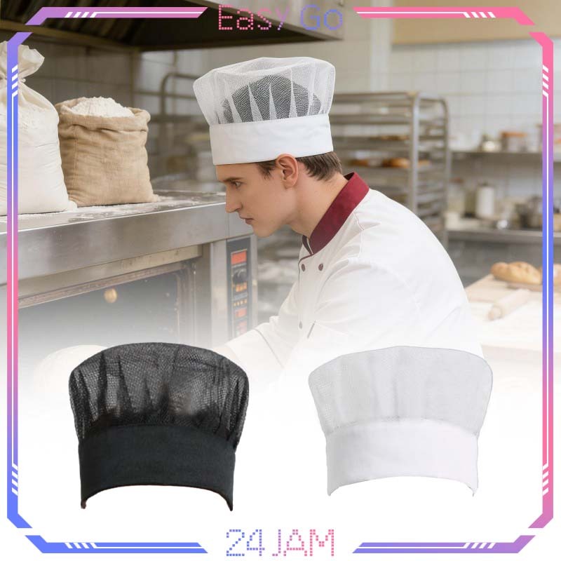 Topi Koki Dewasa Topi Chef Jaring Topi Koki Chef Adjustable Topi Kitchen Topi Masak Koki Topi Chef K