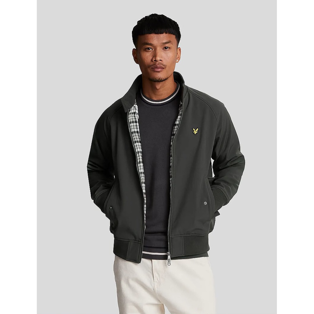 Lyle And Scott Softshell Harrington Jacket In Gunmetal