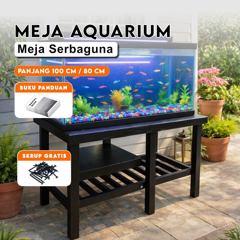 3N Meja Aquarium  Panjang 80 cm / 100 cm /   Meja Serbaguna / Meja Minimalis