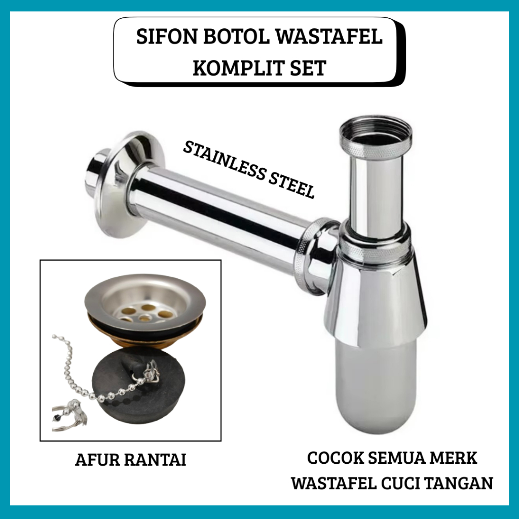 Sifon Wastafel Cuci Tangan / Sifon Botol Pembuangan Westafel / Saluran Air Wastafel Cuci Muka