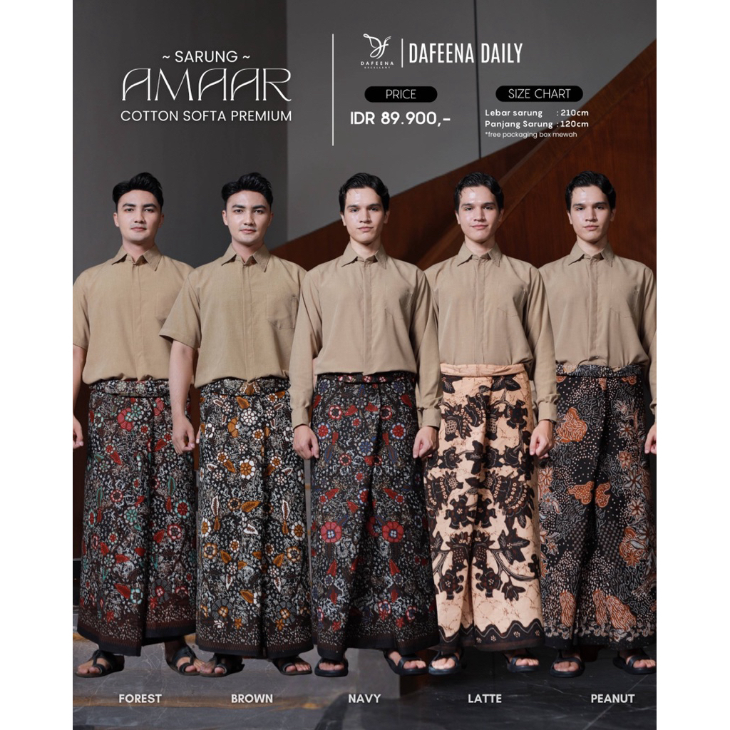 Ammar sarung , sarung BY Dafeena Daily, sarung cotton