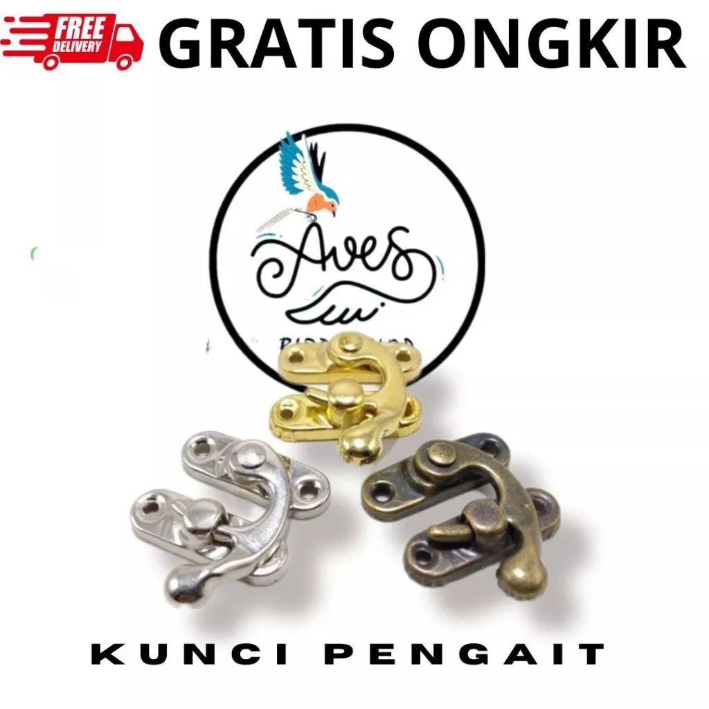 KLEM PENGUNCI JEPIT PINTU SANGKAR BURUNG KUNCI PENGAIT BOX