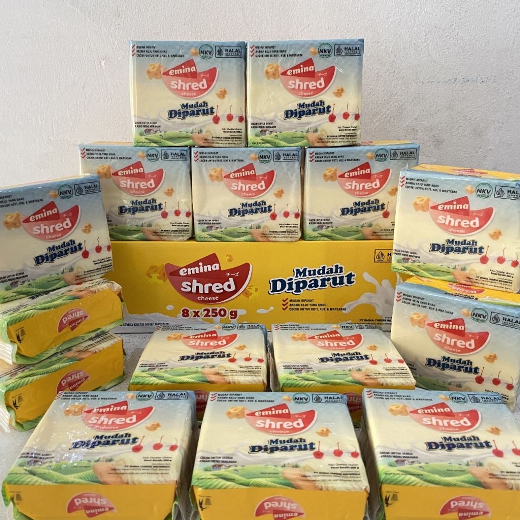 Emina keju parut 250 gram | emina shred cheese | keju emina | keju parut