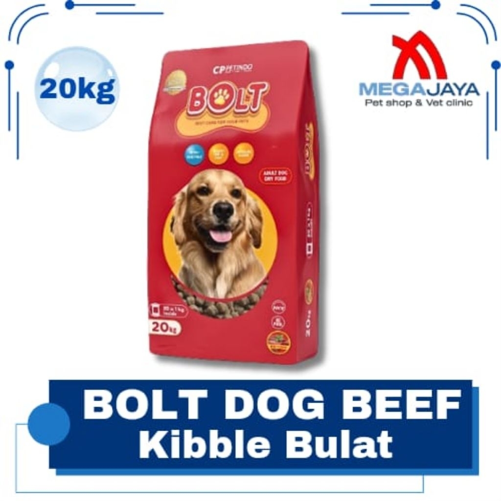 BOLT DOG BEEF KIBBLES BULAT 20KG