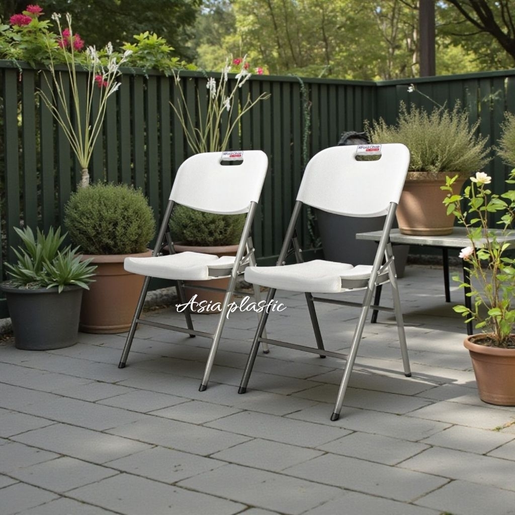 kursi lipat napolly NFold CHair kursi lipat plastik kaki besi napolly