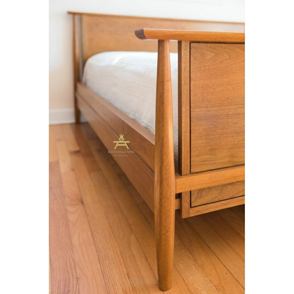 tempat tidur minimalis 180x200,160x200,140x200 jati perhutani