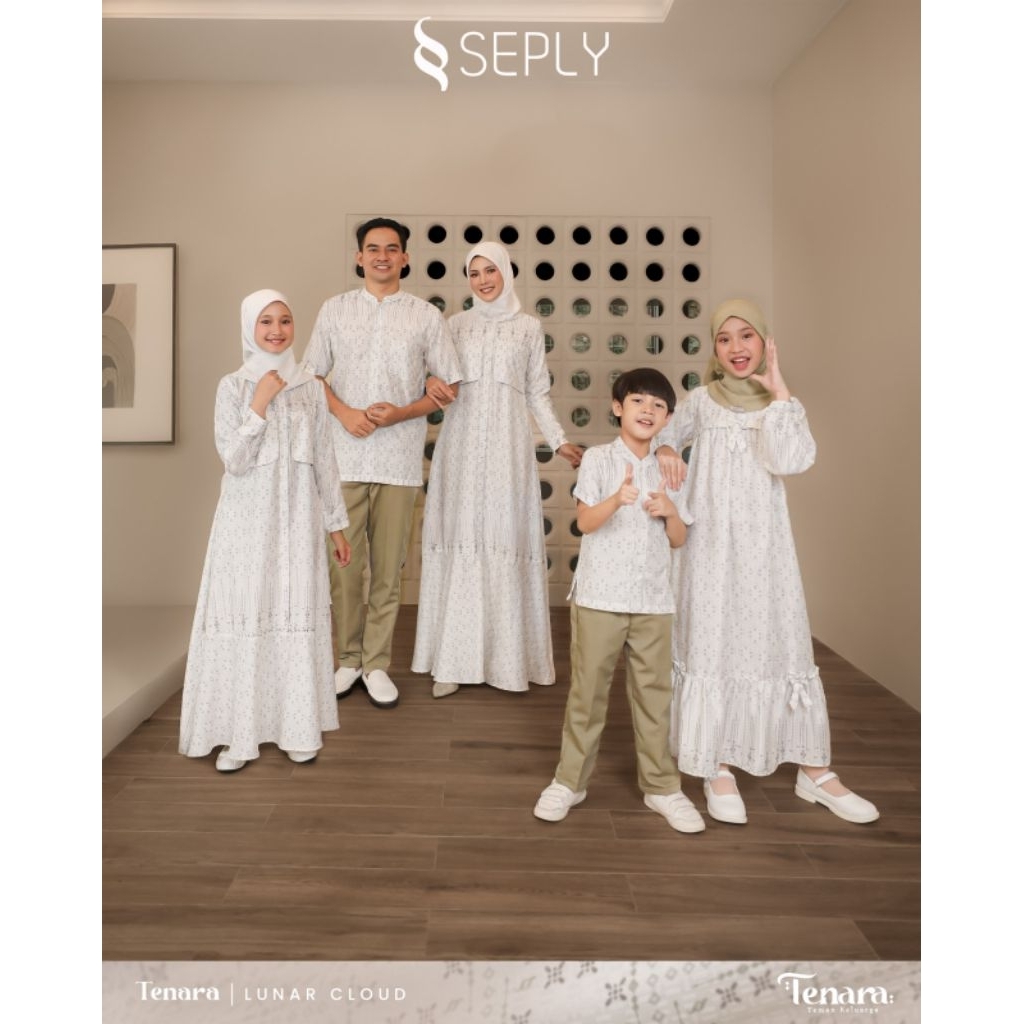 Judul Utama (SEO Friendly):Seply Tenara Lunar Cloud - Sarimbit Keluarga Muslim 2026 - Baju Lebaran C