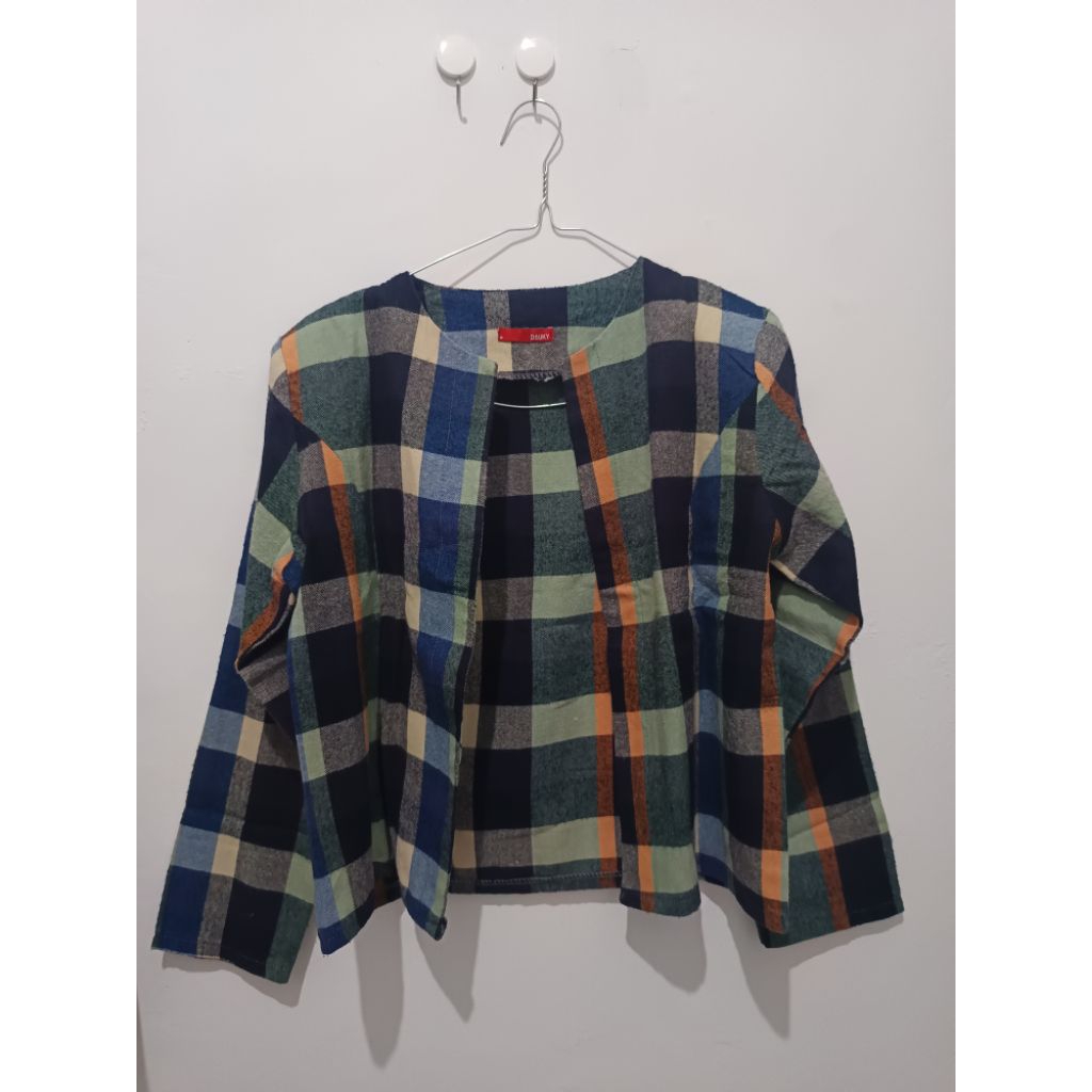 blazer flanel croptop