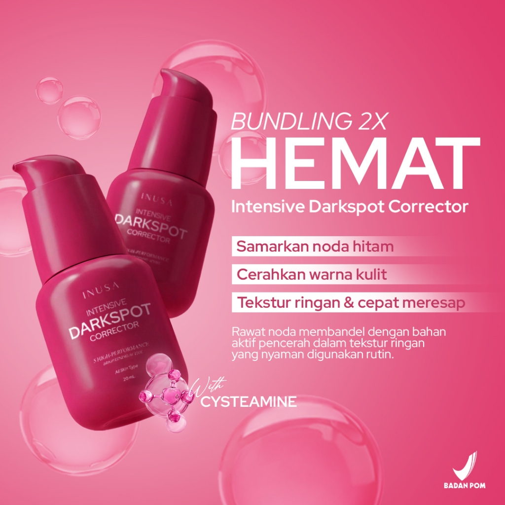 Bundling Inusa Intensive Darkspot Corrector Serum | Perawatan Intensif untuk Noda Hitam 20ml