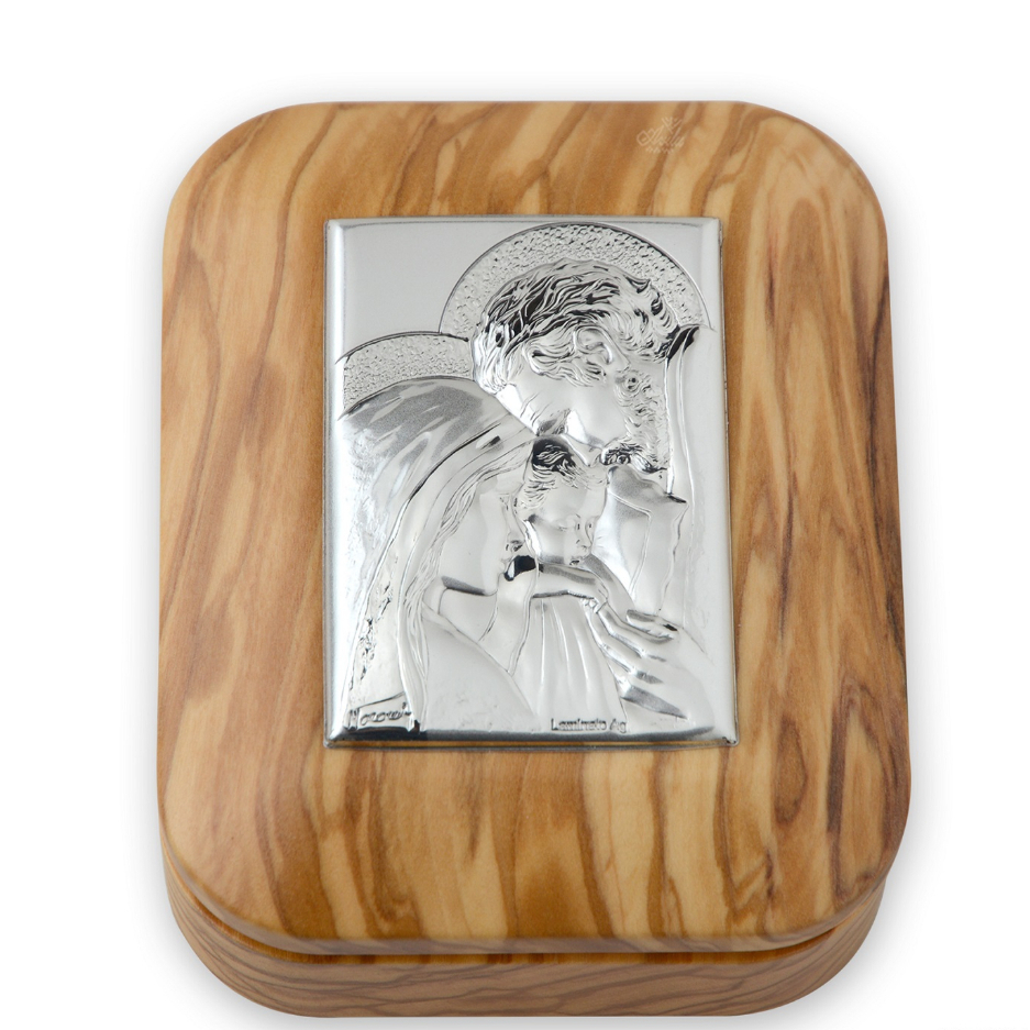 Tempat Rosario Kayu Olive Holy Family Italy