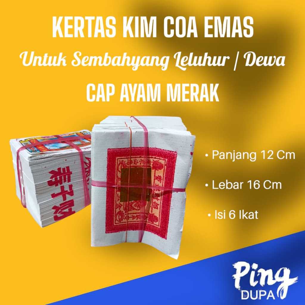 Uang Kertas Emas Perak Cheng Beng Untuk Sembahyang Leluhur Qing Ming