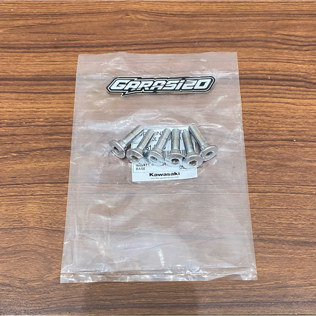 Baut cakram depan ninja r ss rr old rr new original chrome