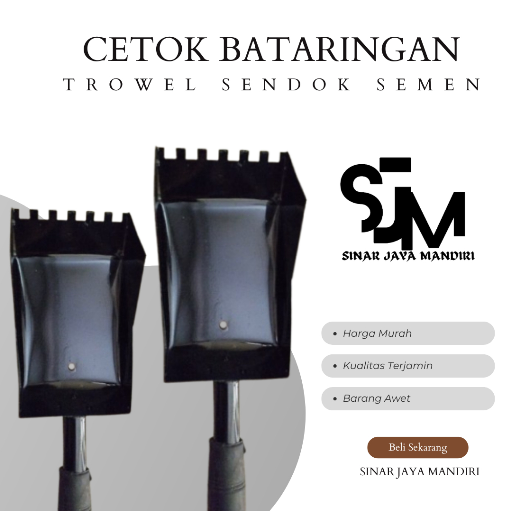 CETOK BATARINGAN / TROWEL / SENDOK SEMEN CAIR HEBEL / CETOK TUKANG BANGUNAN