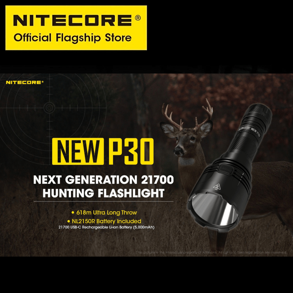 NITECORE Senter LED Berburu Hunting Flashlight Super Terang