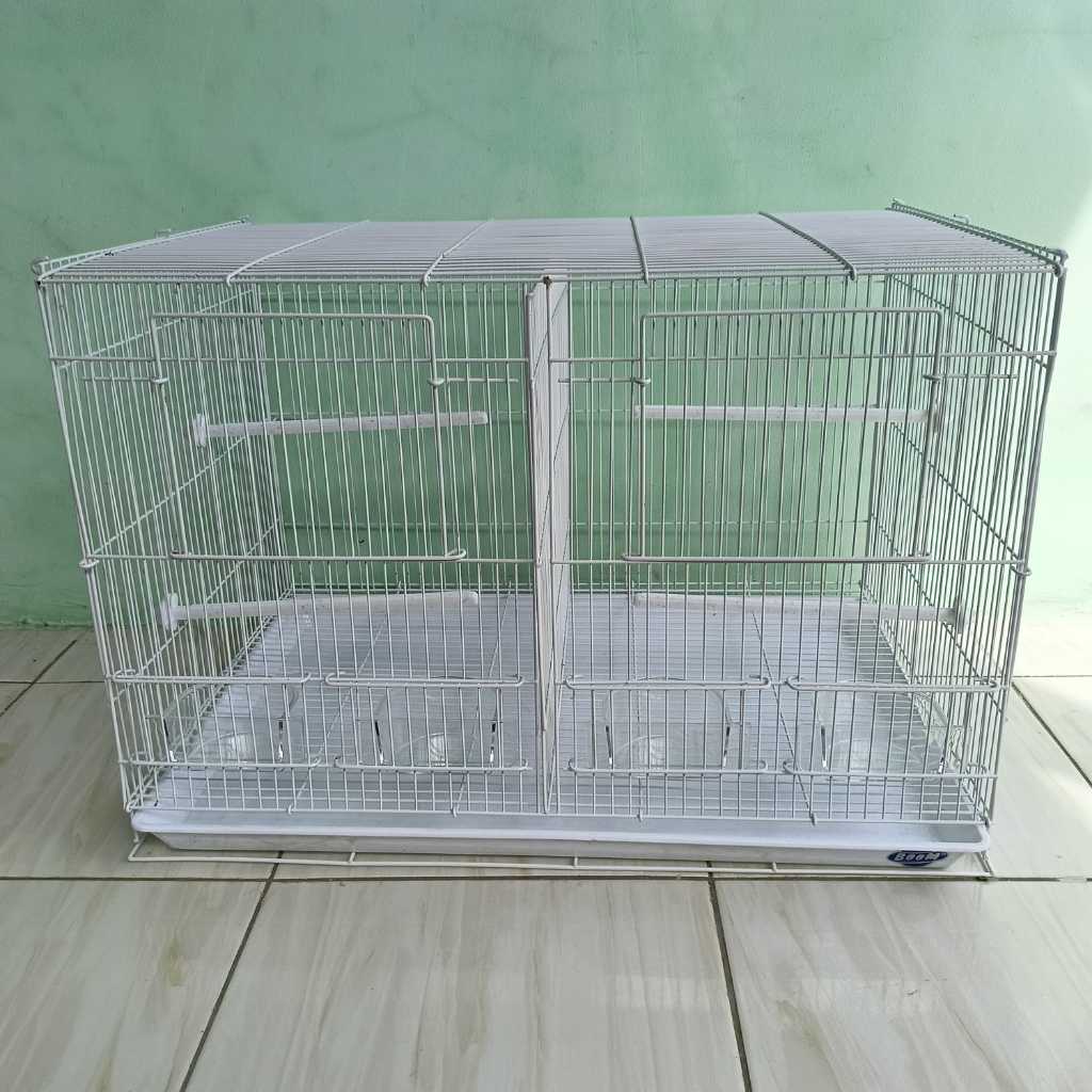 SANGKAR SEKAT KANDANG BURUNG KOTAK SEKAT UKURAM 40CMX40CMX60CM SANGKAR  BURUNG LOVE BIRD KENARI BLAC