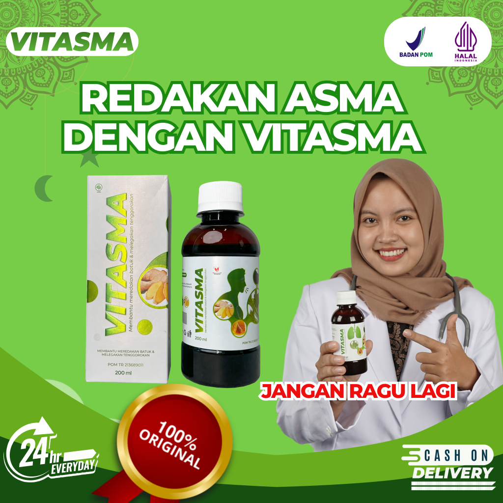 VITASMA - Obat Batuk Sakit Tenggorokan Madu Vitasma Bronkhitis Batuk Menahun Sesak Nafas Asma