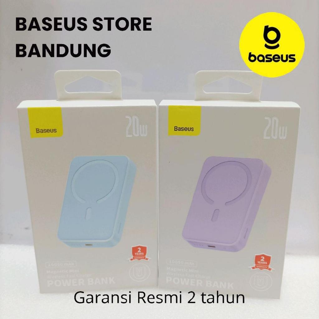 BASEUS MAGNETIC MINI WIRELESS FAST CHARGER POWERBANK 10000MAH 20000MAH 20W