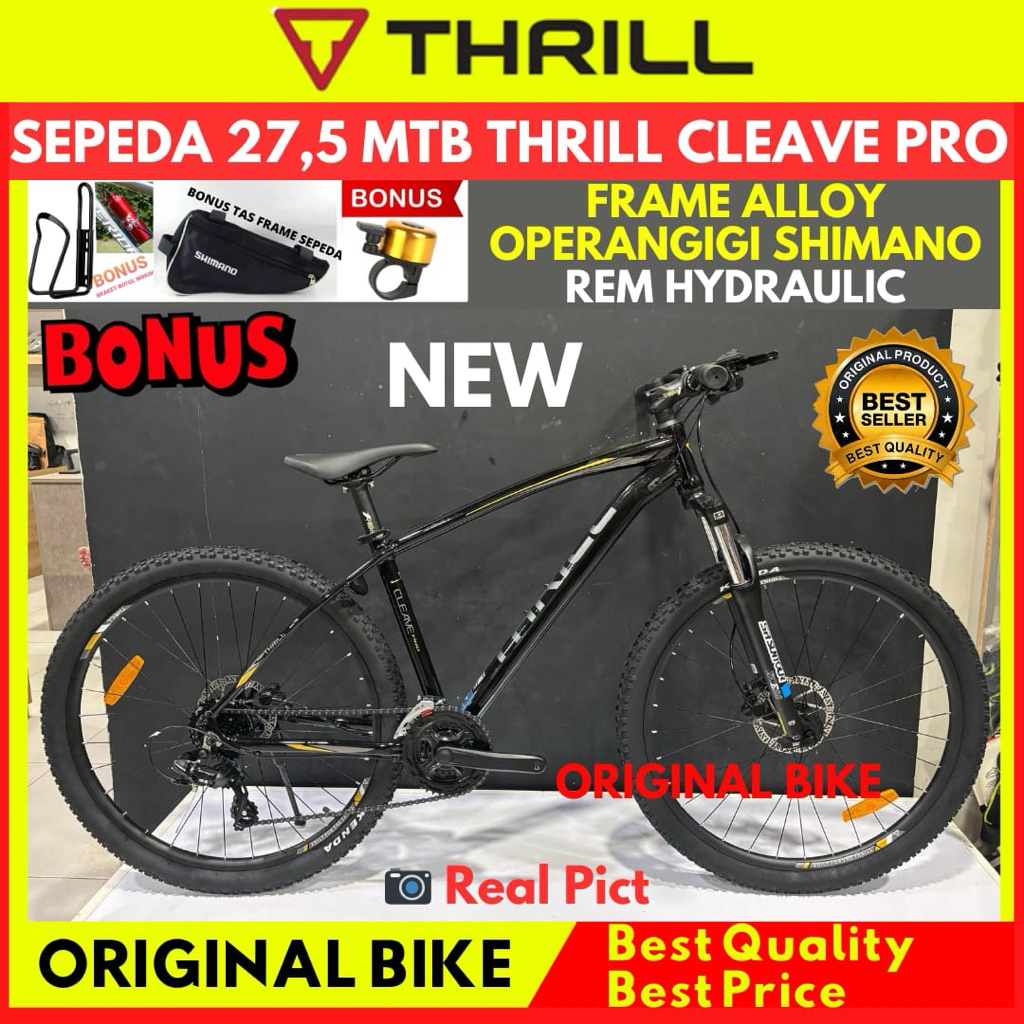 Sepeda Gunung MTB 27,5 Thrill Cleave Pro Frame Alloy Terbaru