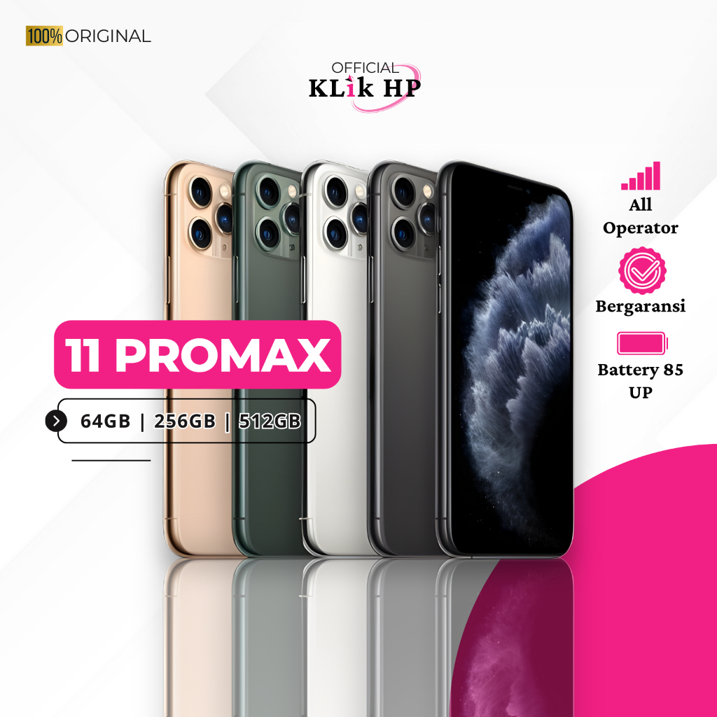 iPhone 11 Pro Max Like New Fullset - Resmi - Bergaransi  64GB 256GB 512GB