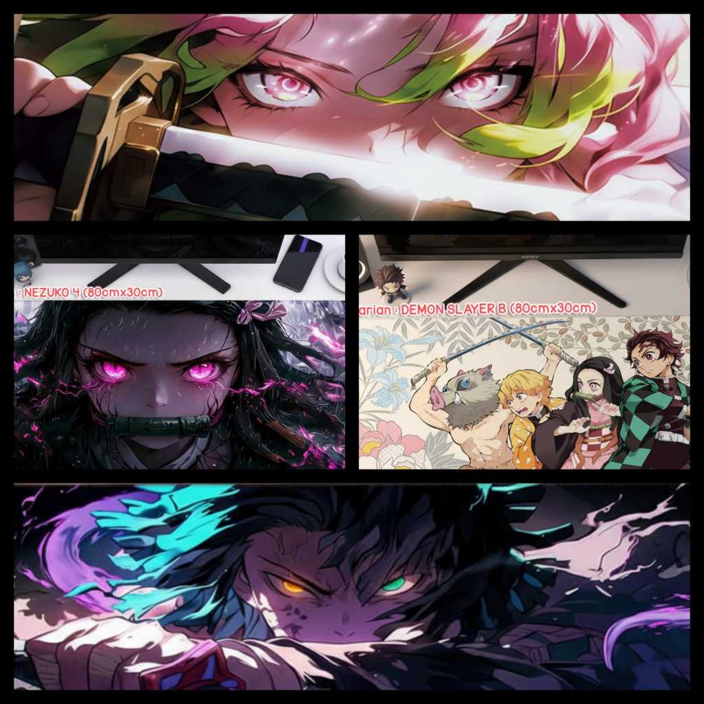 GM MOUSEPAD GAMING DEMON SLAYER GENSHIN ANIME JEPANG DESK MAT SAILORMOON ALAS MOUSE DEMON SLAYER SIN