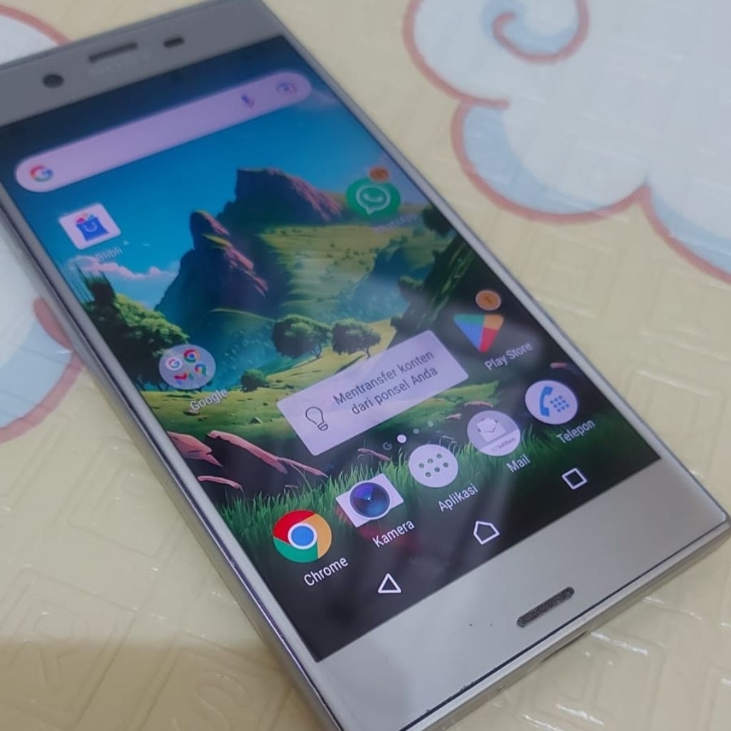 Sony Xperia XZ 601SO Wifi Only Silver Body Mulus Minus