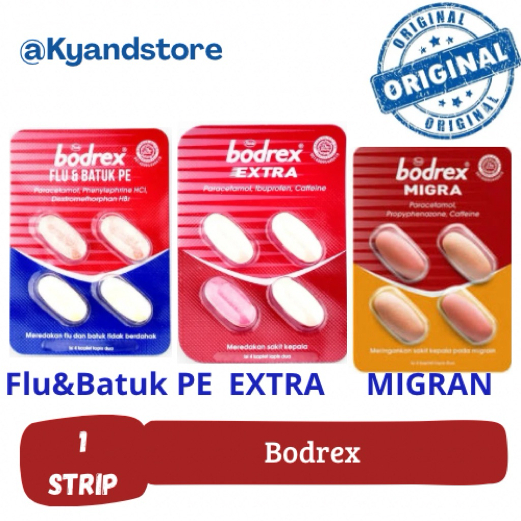 BODREX 1 strip @4tablet | varian Bodrex flu batuk,extra,migran