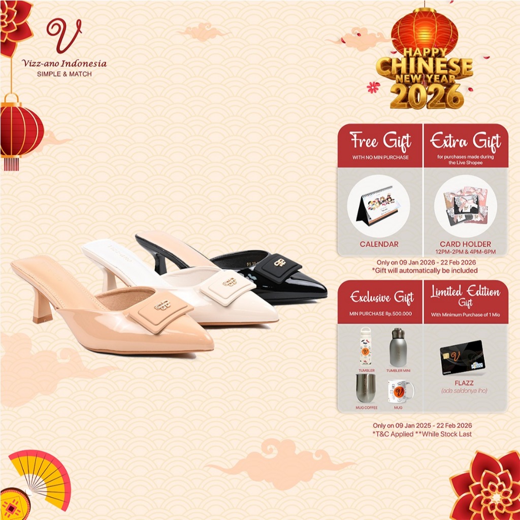 Vizzano Heels Lancip (Hak 5 cm) Design Prilly