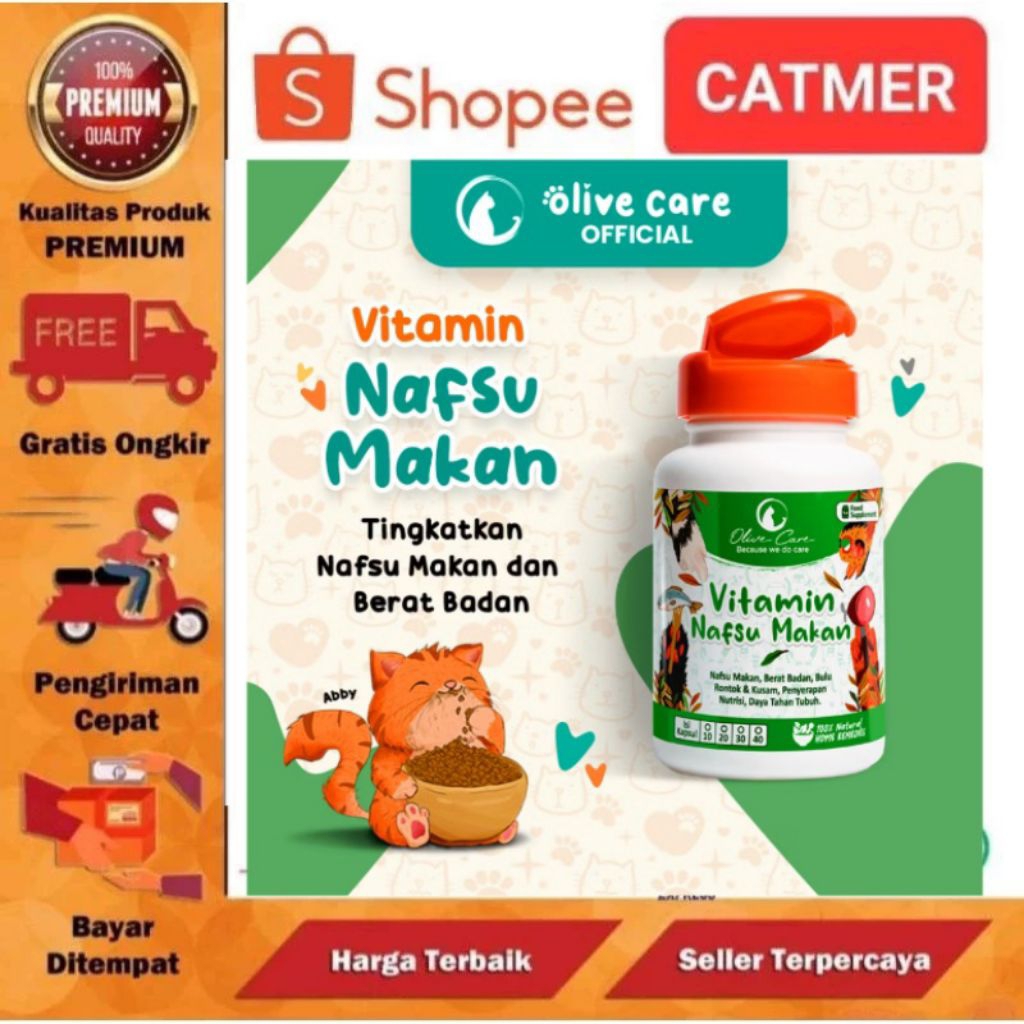 Vitamin nafsu makan kucing, Gemukin badan, mengatasi bulu rontok
