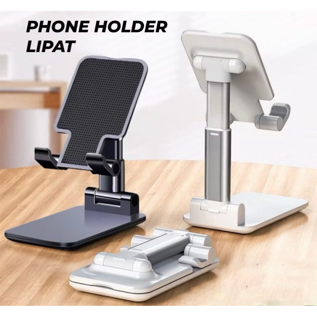 (GROSIRAN5) Stand Holder HP Folding HD-23 / Dudukan Ponsel Adjustable Untuk Meja HD23