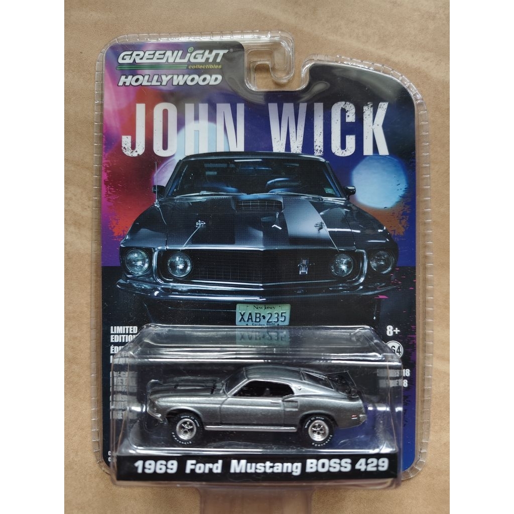 Greenlight collectibles Hollywood John Wick (2014) -1969 Ford Mustang BOSS 429 Gray
