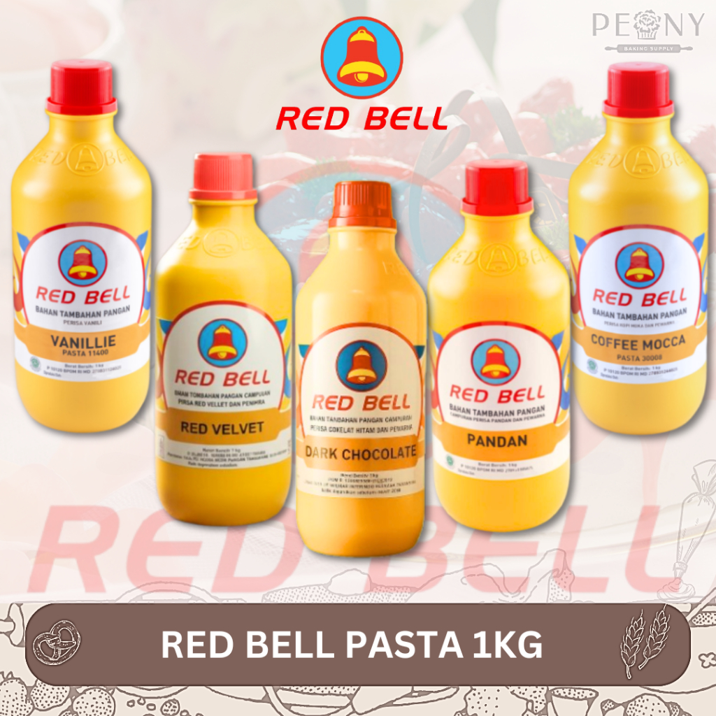 (1 KG) RED BELL PASTA / PERISA DAN PEWARNA / PASTA PANDAN, PASTA COKLAT, PASTA VANILI, PASTA KOPI