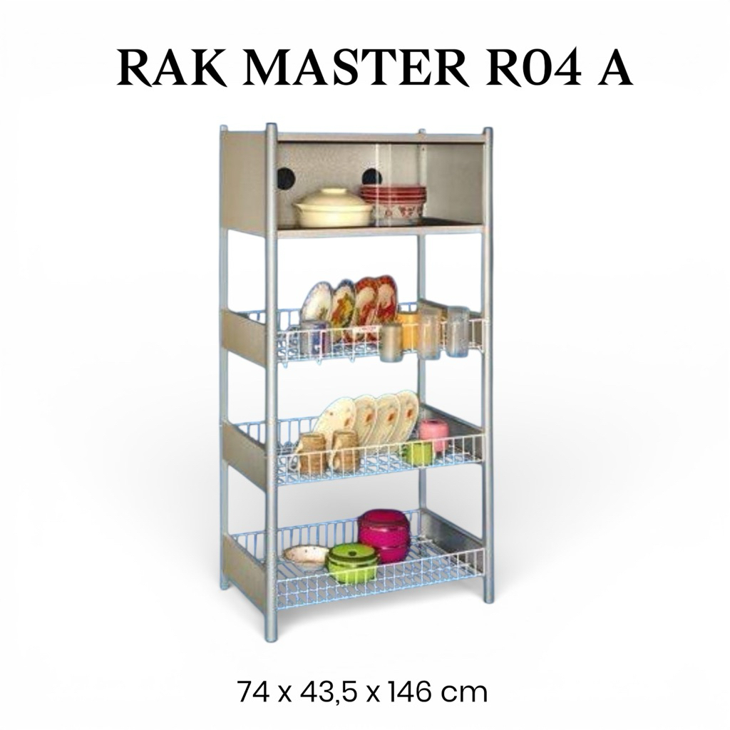 RAK MASTER R04 A - RAK PIRING DISPLAY SUSUN 4 JUMBO KOKOH / RAK SUSUN PIRING / RACK SNACK / / RAK DA