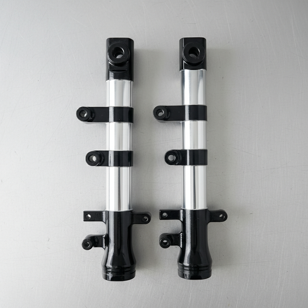 Bottom Shock Depan Suzuki Satria FU Custom Bubut Kilap Black Glossy