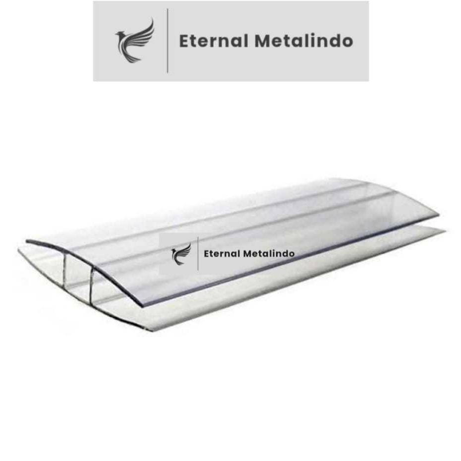 Lis H Polycarbonate / Profil List Penyambung Atap Kanopi Solarflat Twinlite Solite Solarlite