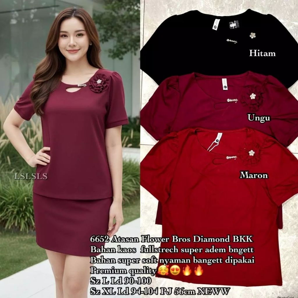 LS Atasan flower bros 6652 (Stok)