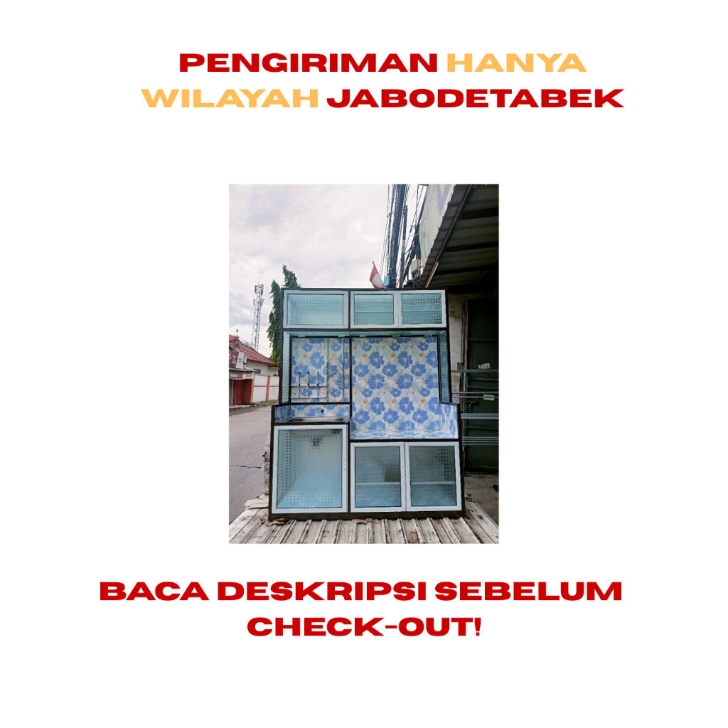 130*45*165 kitchen set 3 pintu tiang alumunium holo/kitchen set/rak dapur/lemari piring/kitchen set 