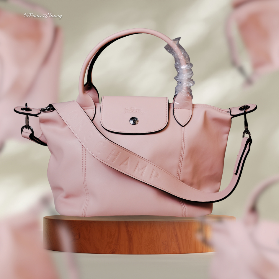 [Bag] Princesshuang28 - LC Le Pliage Cuir Top Handle - Medium - Antique Pink [Ready Stock]