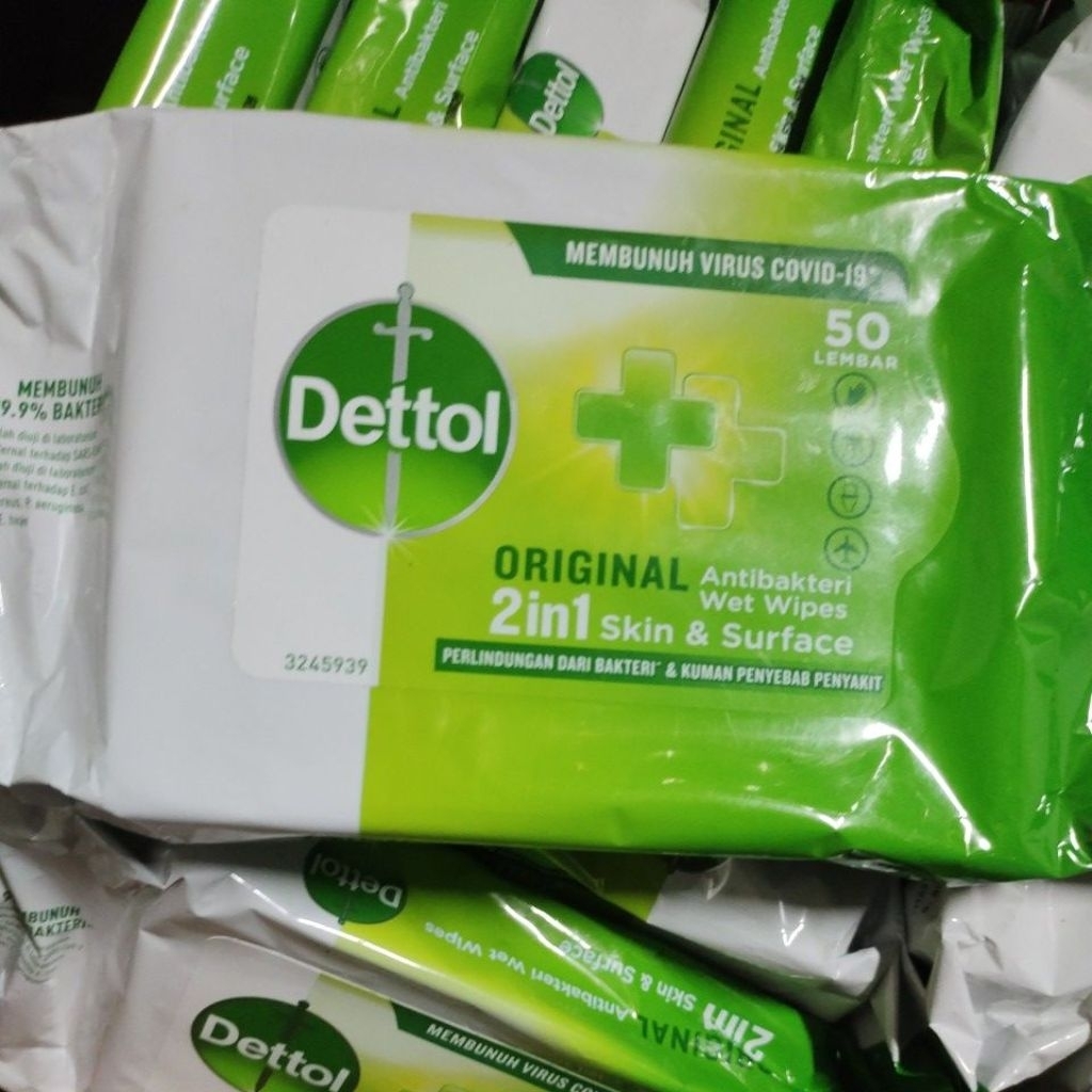 dettol tissu basah original 50 lembar dettol original anti bakteri wetwipes