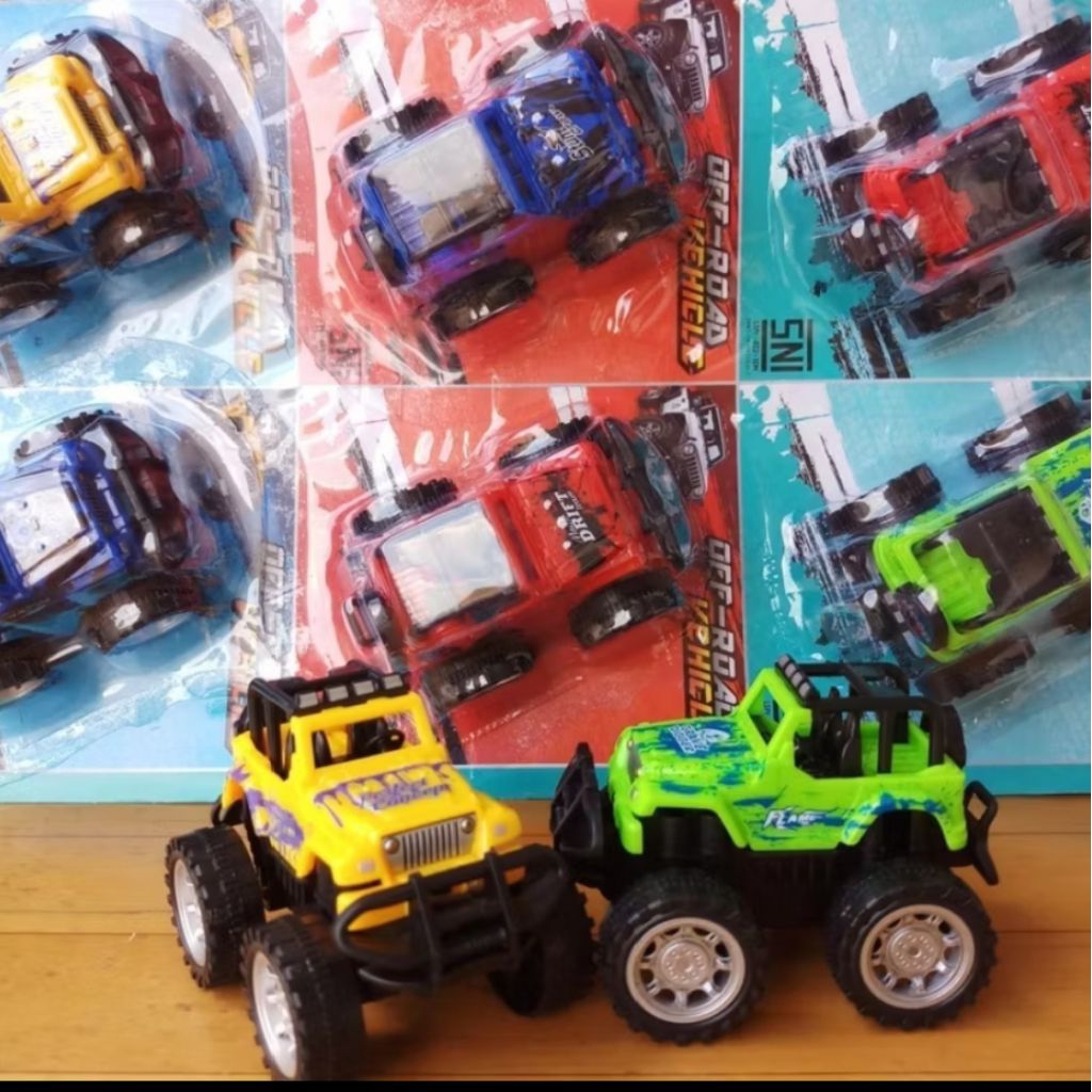 MAINAN MOBIL JEEP PULLBACK| MAINAN ANAK KENDARAAN JEEP | MAINAN MOBIL